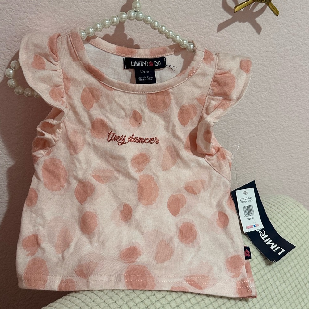 Limited Too Tiny Dancer Pink Dot Tee